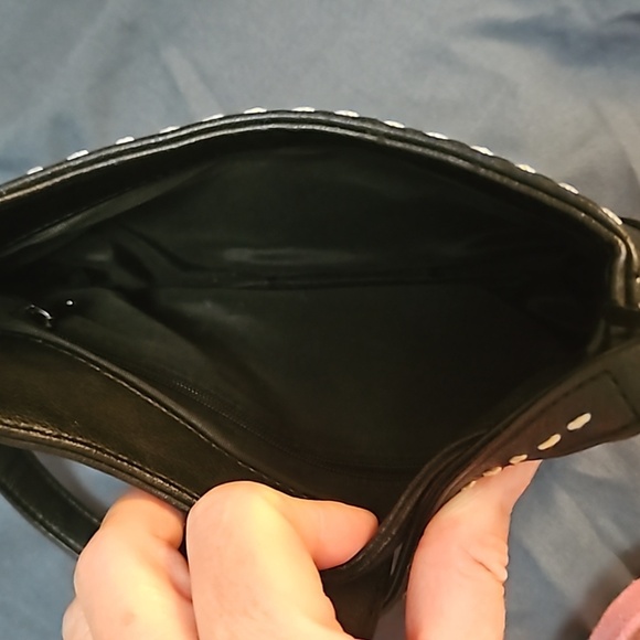 GUESS Y2k Black Leather Micro Mini Shoulder Handbag - Picture 7 of 8